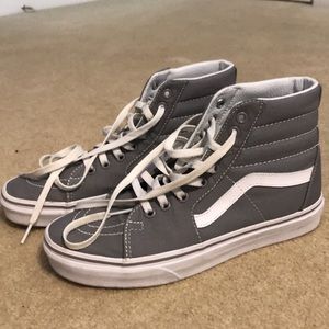 Gray high top vans. Worn once.